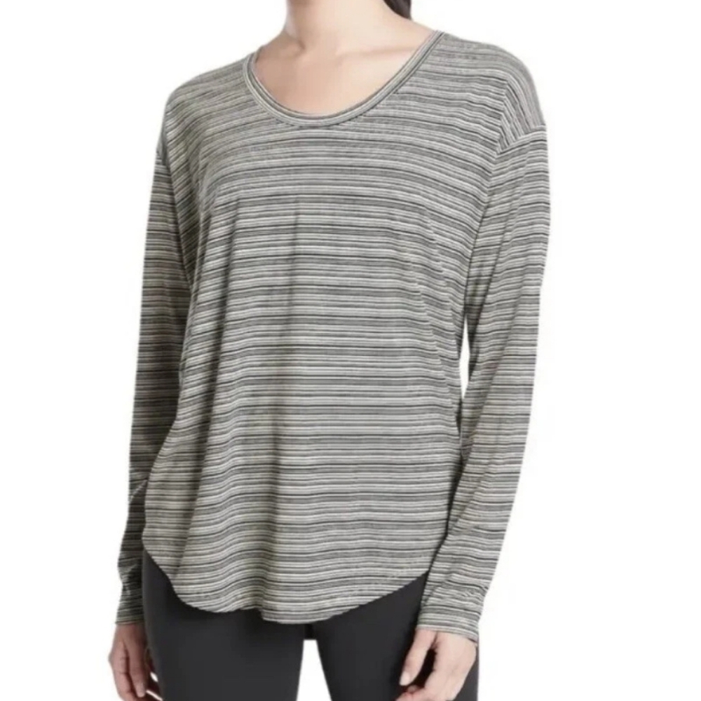 Athleta Stratus Striped Top Size S